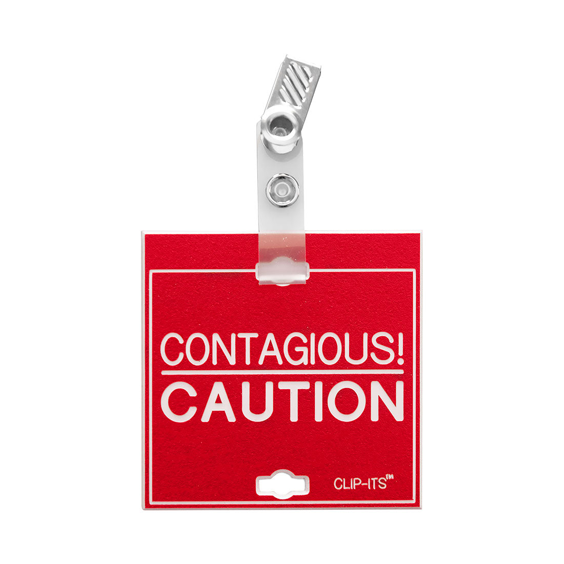 Clip-Its™ - Warning, Safety Issues (Red with White Text)
