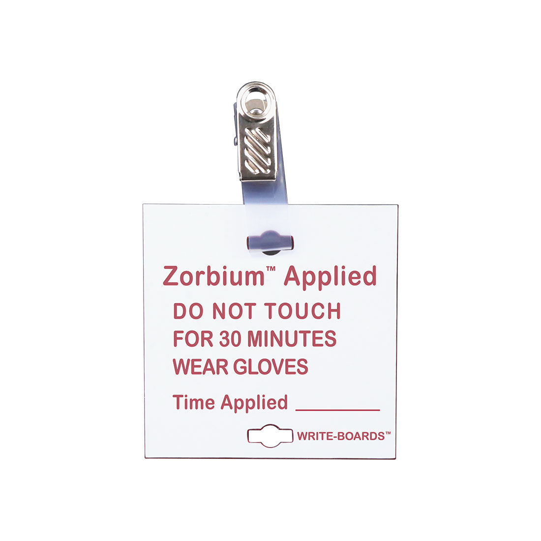 Write-Boards™ 3" x 3" - "Zorbium™ Applied" with Alligator Clip