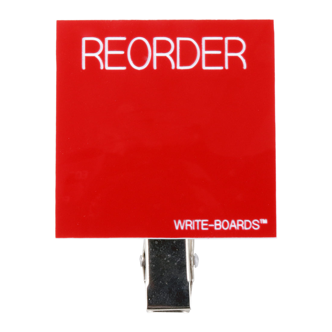Write-Boards™ 2" x 2" - Reorder Point with Swivel Clip