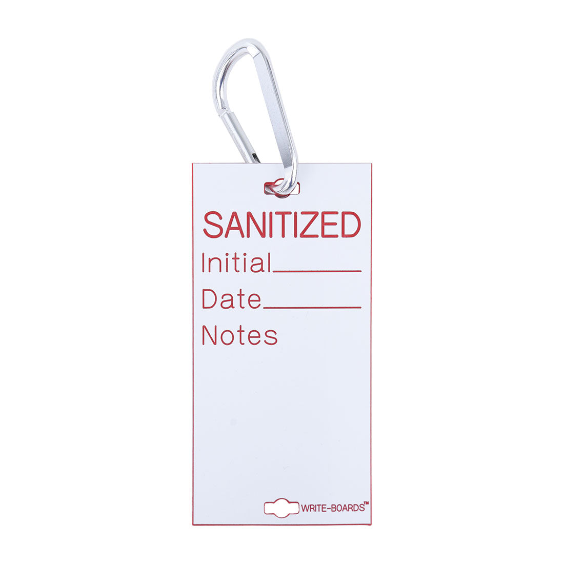 Write-Boards™ 3" x 6" - "SANITIZED" with Carabiner