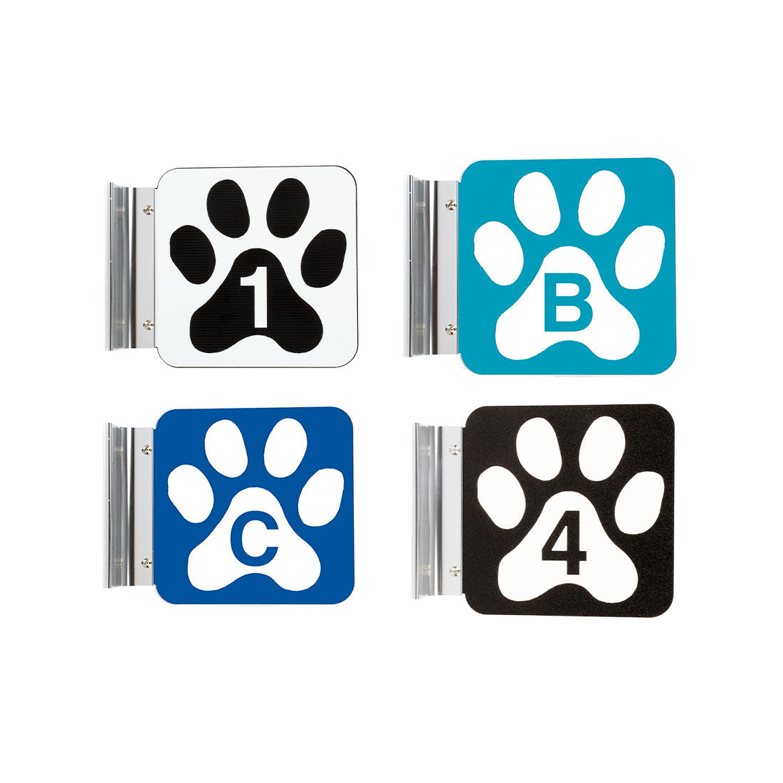 Corridor Paw Room ID Sign + Mount - 5" x 5"