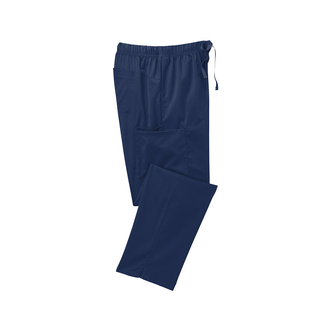 Navy blue scrub pants on a white background