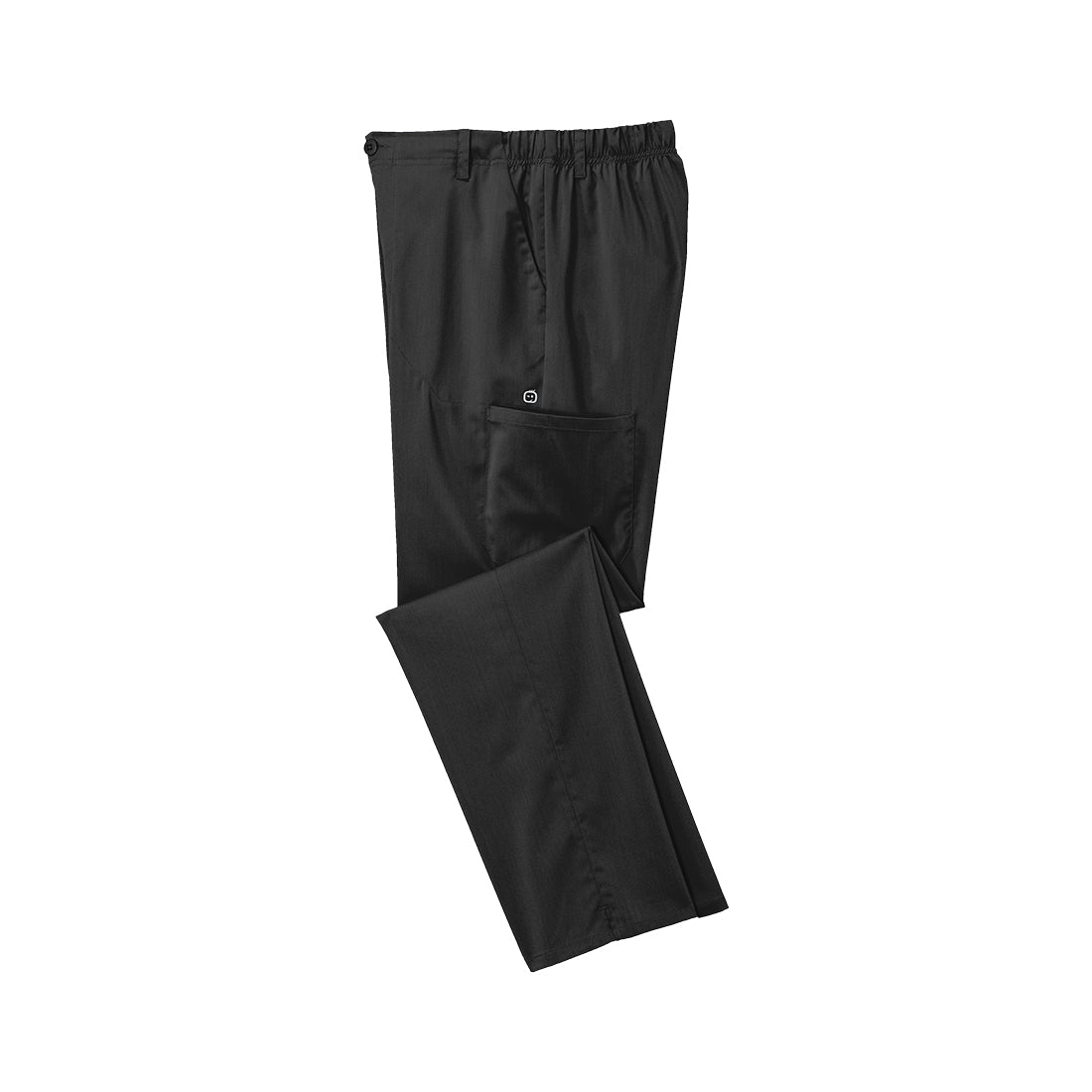 Black scrub pants on a white background
