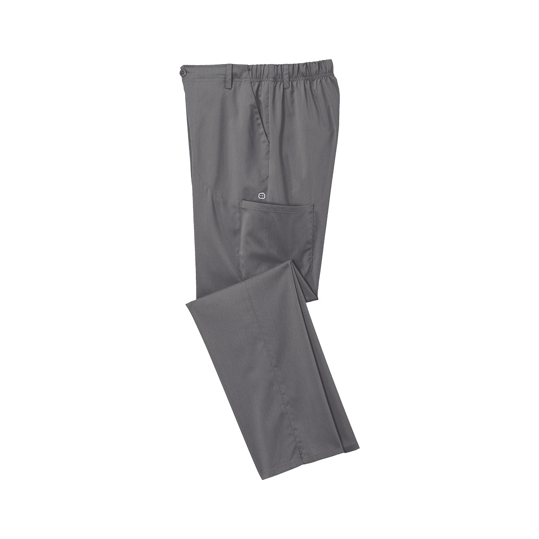 Gray scrub pants on a white background