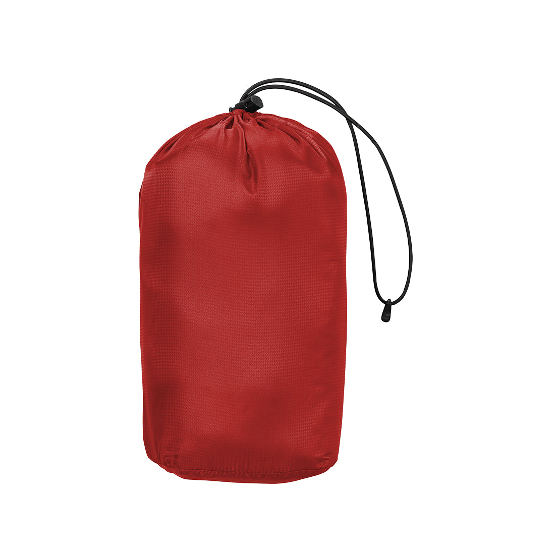 Red drawstring bag on a white background