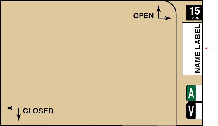 Press On Name Labels - White