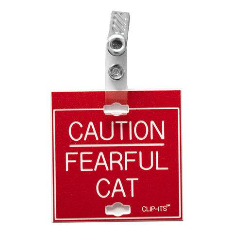 CAUTION FEARFUL CAT Clip-Its™ (Pack of 6)