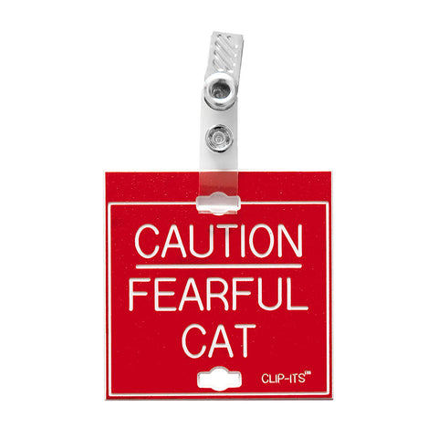 CAUTION FEARFUL CAT Clip-Its™ (Pack of 6)