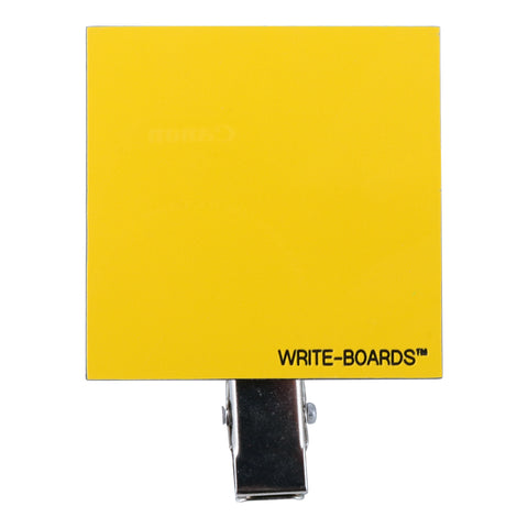 Write-Boards™ Yellow / Black - 2” x 2” (Pack of 12)