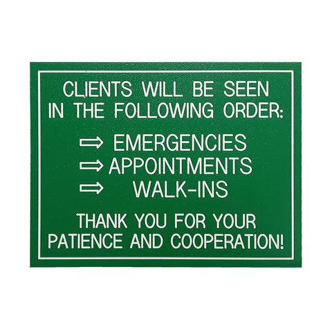 CLIENTS WILL BE SEEN...