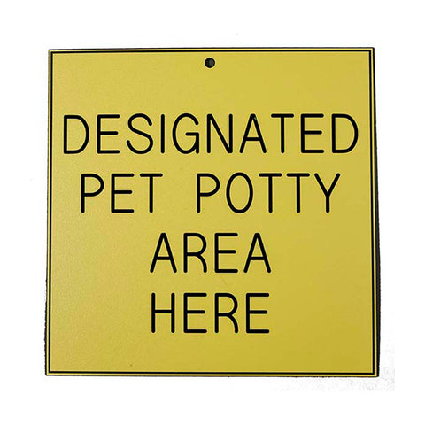 DESIGNATED PET POTTY AREA HERE