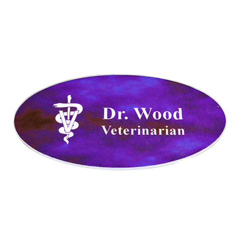 Full Color Sublimated Veterinary Name Badge