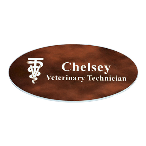 Full Color Sublimated Veterinary Technician Name Badge