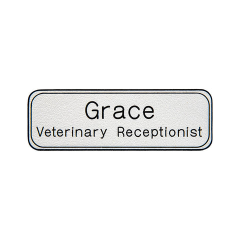 Engraved Name Badge with Border