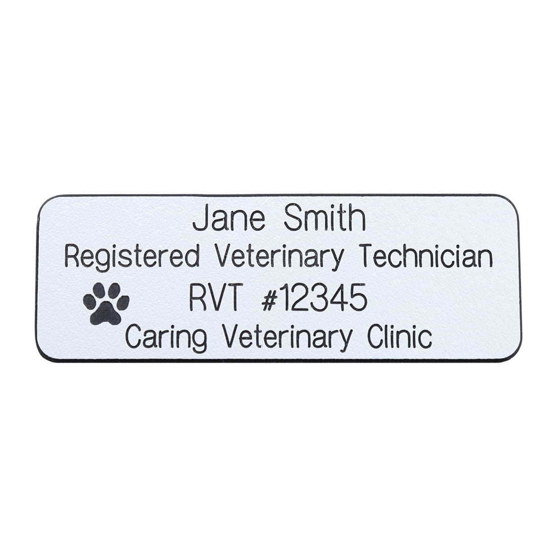 Engraved VACSP Coded Name Badge
