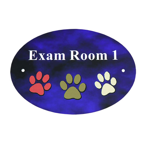 5" x 3" Oval Full Color Room Identification Sign