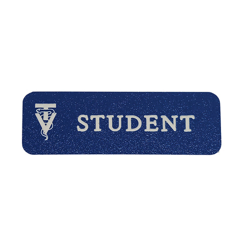 Vet Tech Student Name Badge - Sapphire Blue / White