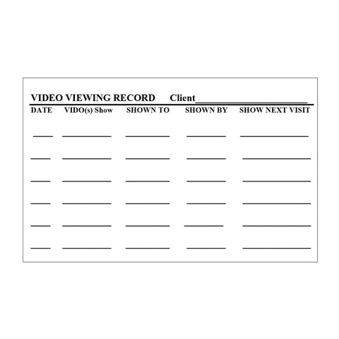 Medical Record Stickers - Video Record (Pack of 200)