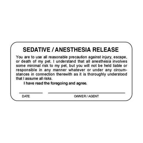 Medical Record Stickers - Anesthesia (Pack of 200)
