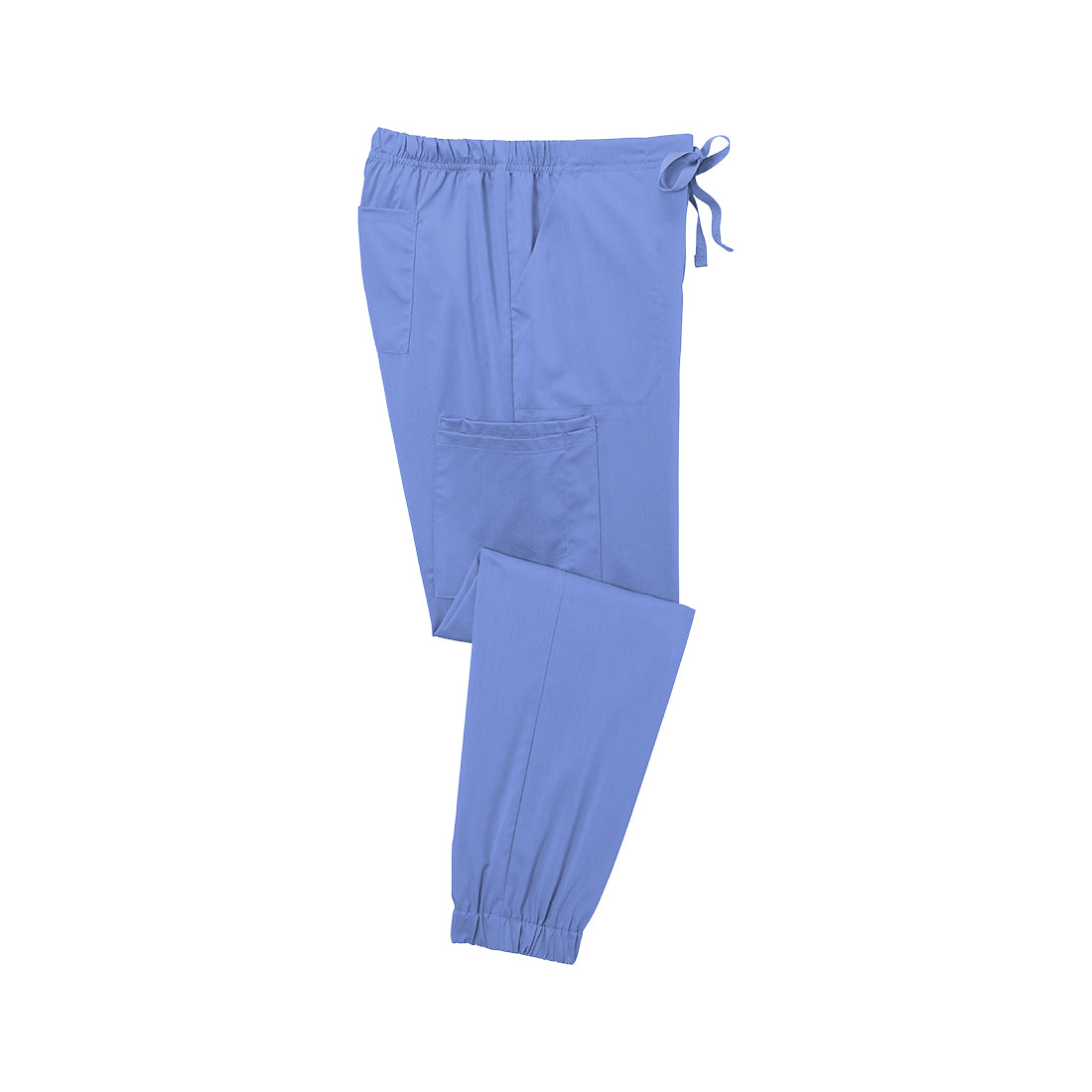 Light blue scrub pants on a white background