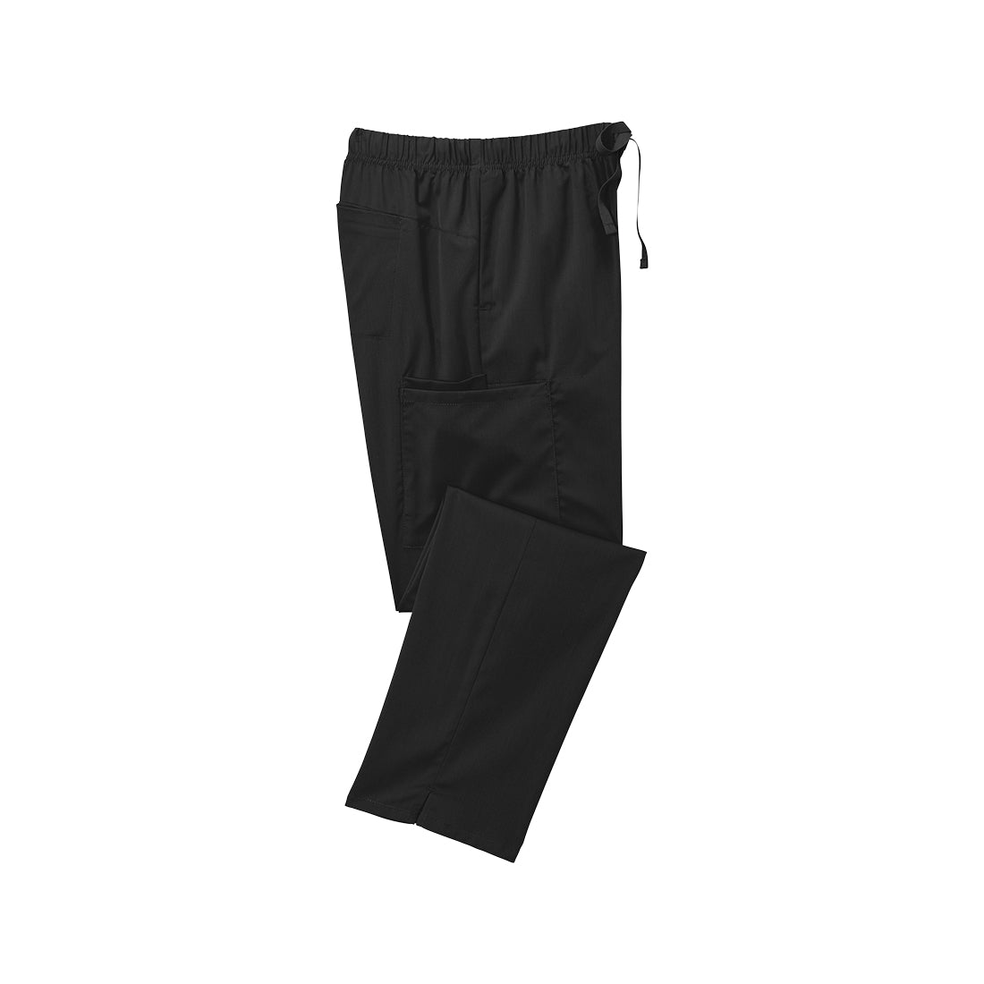 Black scrub pants on a white background