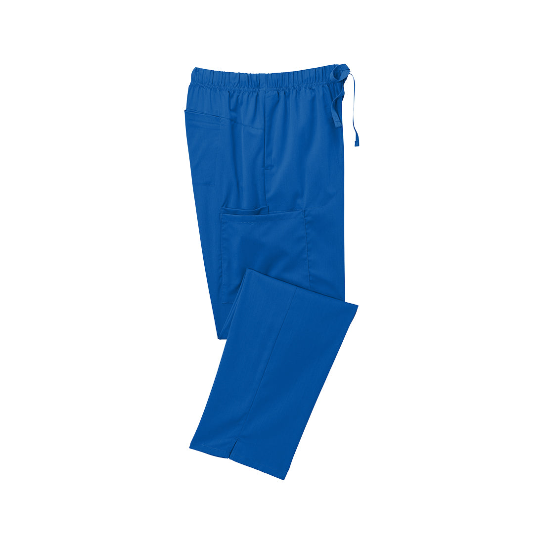 Blue scrub pants on a white background