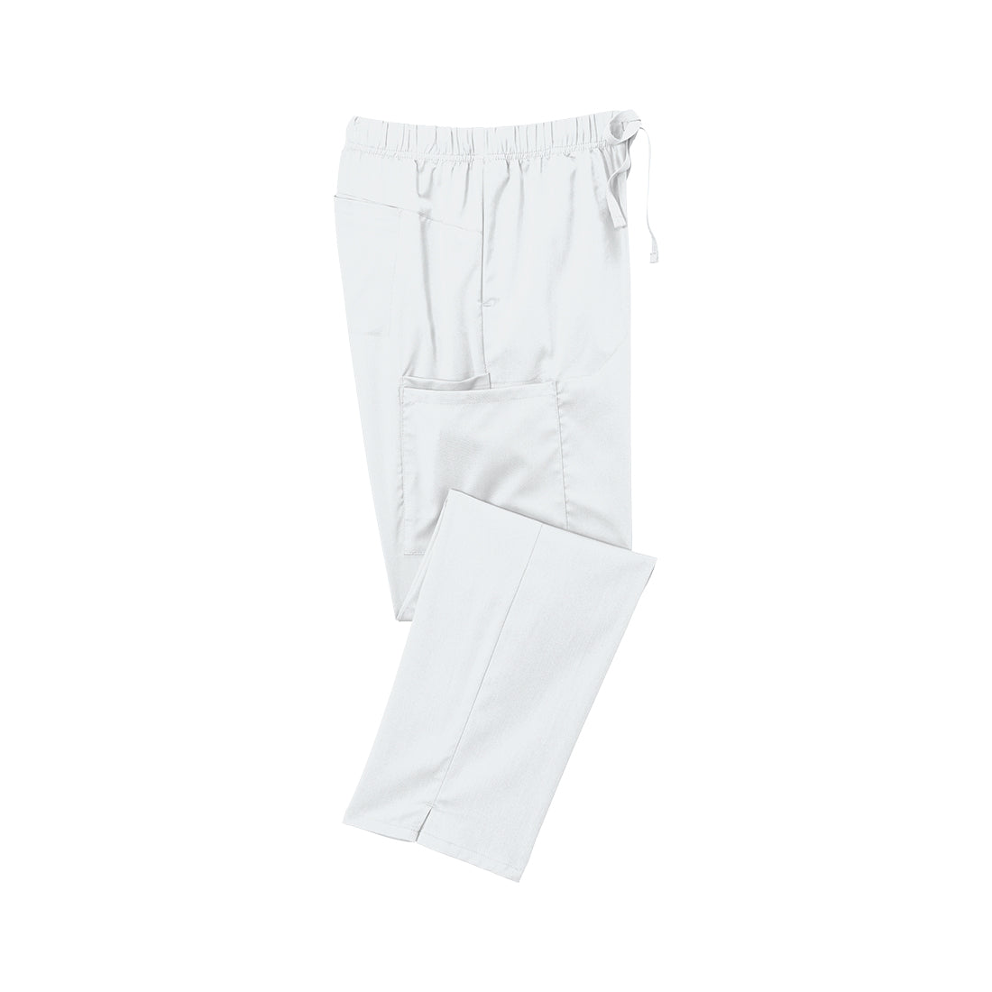White scrub pants on a white background